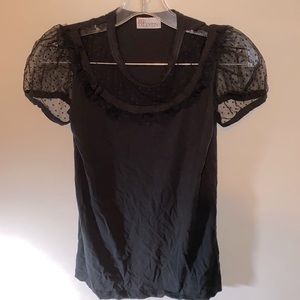 NWOT RED Valentino Puff-Sleeved Top in XS